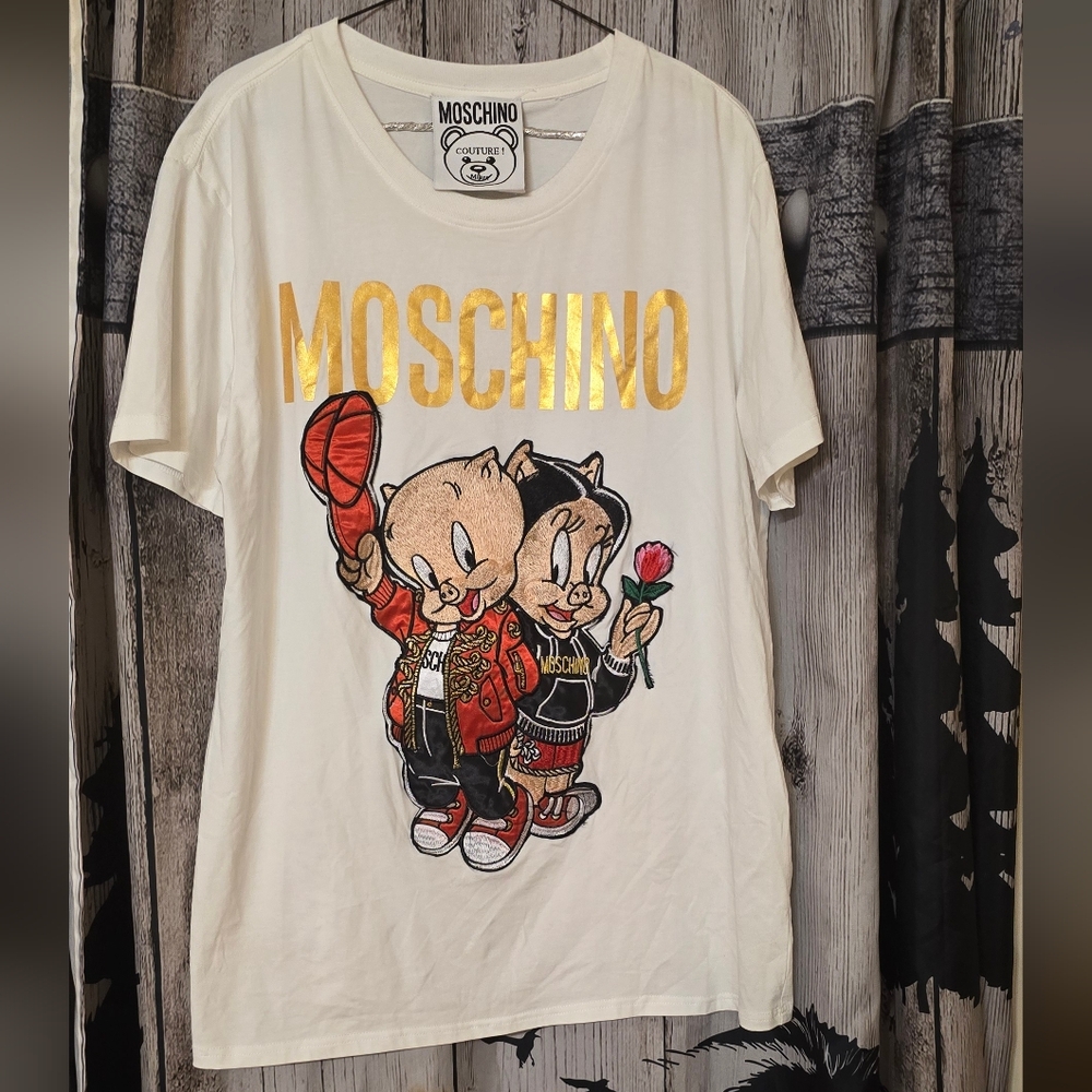Moschino Porky Pig Petunia Pig Tshirt XXL